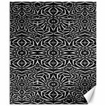 Black and White Tribal Pattern Canvas 8  x 10 