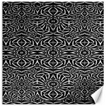Black and White Tribal Pattern Canvas 12  x 12  
