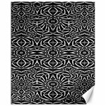 Black and White Tribal Pattern Canvas 16  x 20  