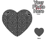 Black and White Tribal Pattern Playing Cards 54 (Heart) 