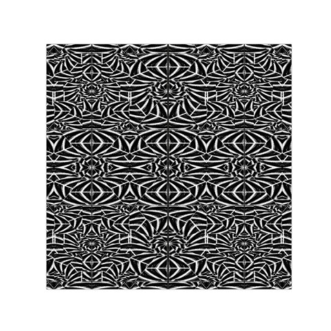 Black and White Tribal Pattern Small Satin Scarf (Square)  from ZippyPress Front