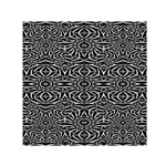 Black and White Tribal Pattern Small Satin Scarf (Square)