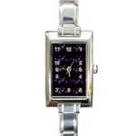 Purple elegant Xmas Rectangle Italian Charm Watch