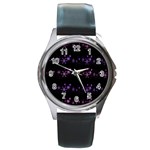 Purple elegant Xmas Round Metal Watch