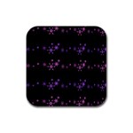 Purple elegant Xmas Rubber Square Coaster (4 pack) 