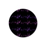 Purple elegant Xmas Rubber Coaster (Round) 