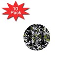 Green floral abstraction 1  Mini Buttons (10 pack) 