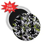 Green floral abstraction 2.25  Magnets (100 pack) 