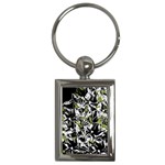 Green floral abstraction Key Chains (Rectangle) 
