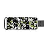 Green floral abstraction Portable USB Flash (Two Sides)