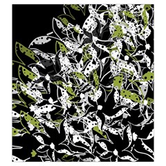 Green floral abstraction Drawstring Pouches (XXL) from ZippyPress Back