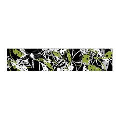 Green floral abstraction Pleated Skirt from ZippyPress Waist Band