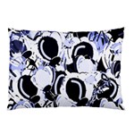 Blue abstract floral design Pillow Case (Two Sides)