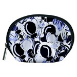 Blue abstract floral design Accessory Pouches (Medium) 