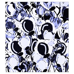 Blue abstract floral design Drawstring Pouches (XXL) from ZippyPress Front