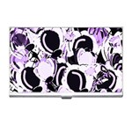 Purple abstract garden Business Card Holders