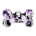 Purple abstract garden Dog Tag Bone (Two Sides)