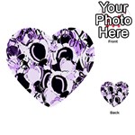 Purple abstract garden Multi-purpose Cards (Heart) 