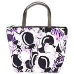 Purple abstract garden Bucket Bags