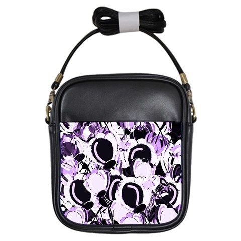 Purple abstract garden Girls Sling Bags from ZippyPress Front