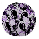 Purple abstract garden Large 18  Premium Round Cushions