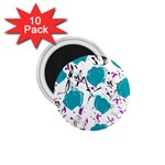 Cyan roses 1.75  Magnets (10 pack) 