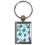 Cyan roses Key Chains (Rectangle) 