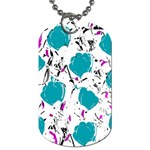Cyan roses Dog Tag (Two Sides)