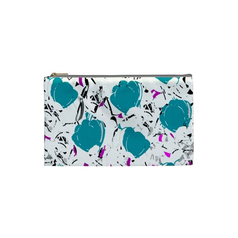 Cyan roses Cosmetic Bag (Small)  from ZippyPress Front