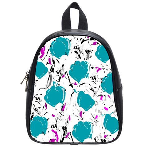 Cyan roses School Bags (Small)  from ZippyPress Front