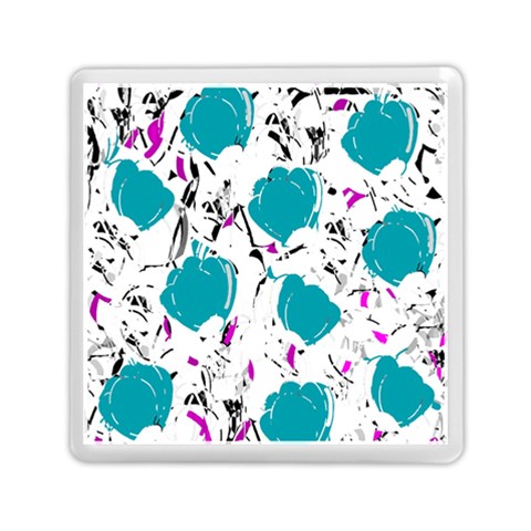 Cyan roses Memory Card Reader (Square)  from ZippyPress Front