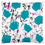 Cyan roses Large Cushion Case (Two Sides)