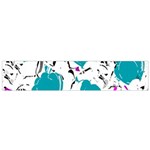 Cyan roses Flano Scarf (Small)