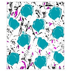 Cyan roses Drawstring Pouches (XS)  from ZippyPress Back