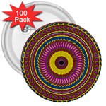 Ornament Mandala 3  Buttons (100 pack) 