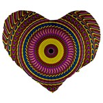 Ornament Mandala Large 19  Premium Heart Shape Cushions