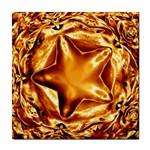 Elegant Gold Copper Shiny Elegant Christmas Star Tile Coasters
