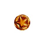 Elegant Gold Copper Shiny Elegant Christmas Star 1  Mini Magnets