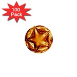 Elegant Gold Copper Shiny Elegant Christmas Star 1  Mini Buttons (100 pack) 