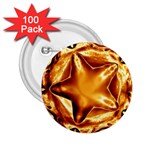 Elegant Gold Copper Shiny Elegant Christmas Star 2.25  Buttons (100 pack) 