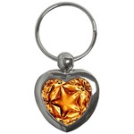 Elegant Gold Copper Shiny Elegant Christmas Star Key Chains (Heart) 
