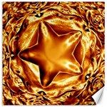 Elegant Gold Copper Shiny Elegant Christmas Star Canvas 12  x 12  