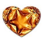 Elegant Gold Copper Shiny Elegant Christmas Star Heart Mousepads