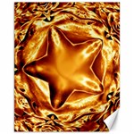 Elegant Gold Copper Shiny Elegant Christmas Star Canvas 11  x 14  