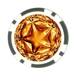 Elegant Gold Copper Shiny Elegant Christmas Star Poker Chip Card Guards