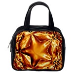 Elegant Gold Copper Shiny Elegant Christmas Star Classic Handbags (One Side)