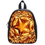 Elegant Gold Copper Shiny Elegant Christmas Star School Bags (Small) 