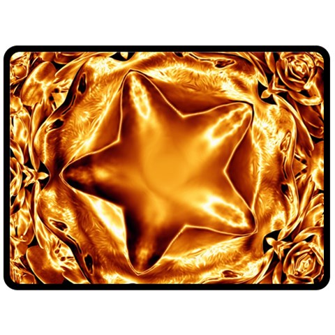 Elegant Gold Copper Shiny Elegant Christmas Star Fleece Blanket (Large)  from ZippyPress 80 x60  Blanket Front