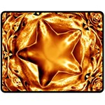 Elegant Gold Copper Shiny Elegant Christmas Star Fleece Blanket (Medium) 