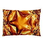 Elegant Gold Copper Shiny Elegant Christmas Star Pillow Case (Two Sides)
